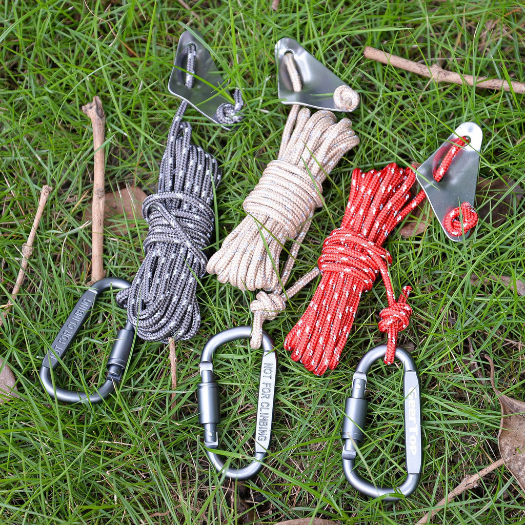 Outdoor Tent Canopy Rope Buckle Pull Rope Accessories Aluminum Alloy Triangle Wind Rope Buckle Mountaineering Adjustment Buckle Camping Accessories