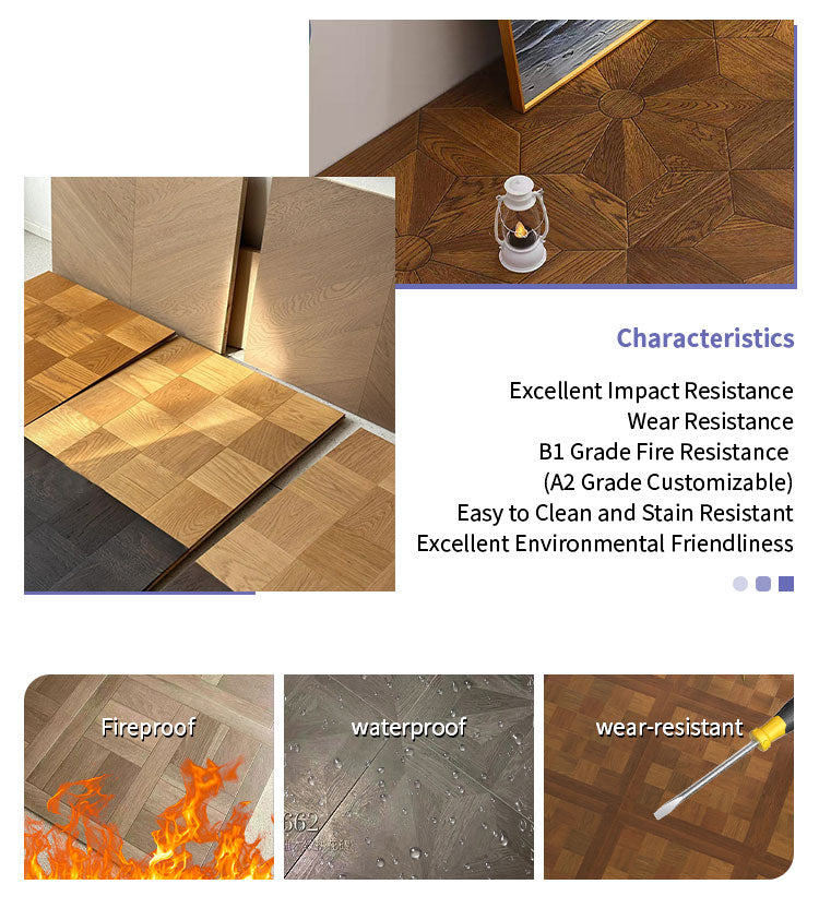 18mm Square Manchurian Ash Engineered Parquet Flooring Custom Hardwood Decorative Tiles for Living Room Outdoor Use Waterproof