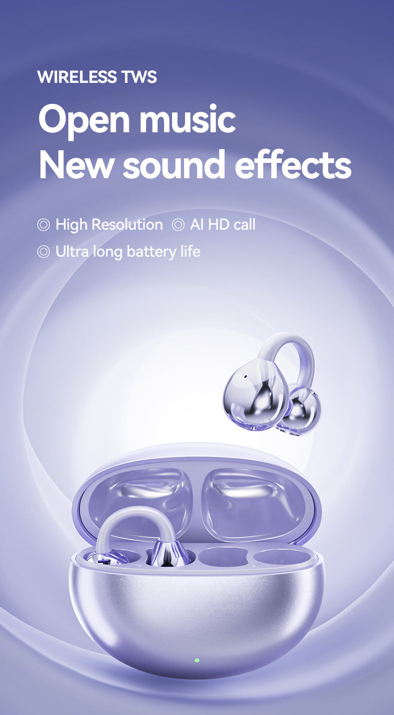Popular M91AI Smart Translation Bluetooth Earbuds Clip-on High-Quality Bone Conduction Wireless Bluetooth Earbuds