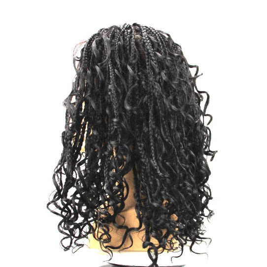 Knotless Box Braided Wigs with Curly Ends Synthetic Lace Wig