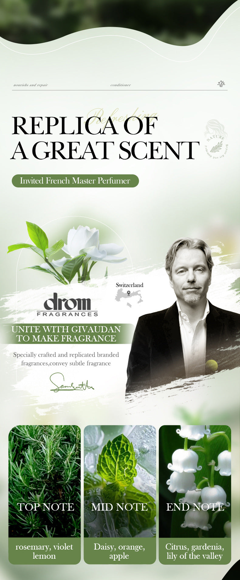 Peppermint Rosemary Essential Oil SADOER Strong and Smooth Conditioner Cross-Border Wholesale