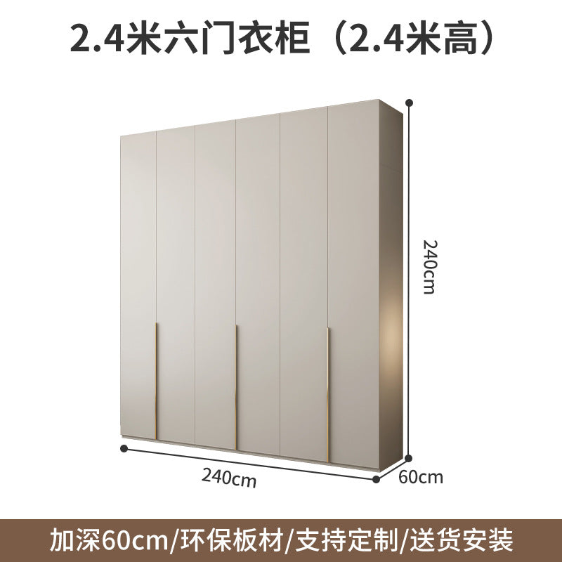 Wardrobe Solid Wood Hanging Area Multi-Bedroom Home Eco-Board Children's Room Corner Computer Desk Desk Cabinet Integrated Wardrobe