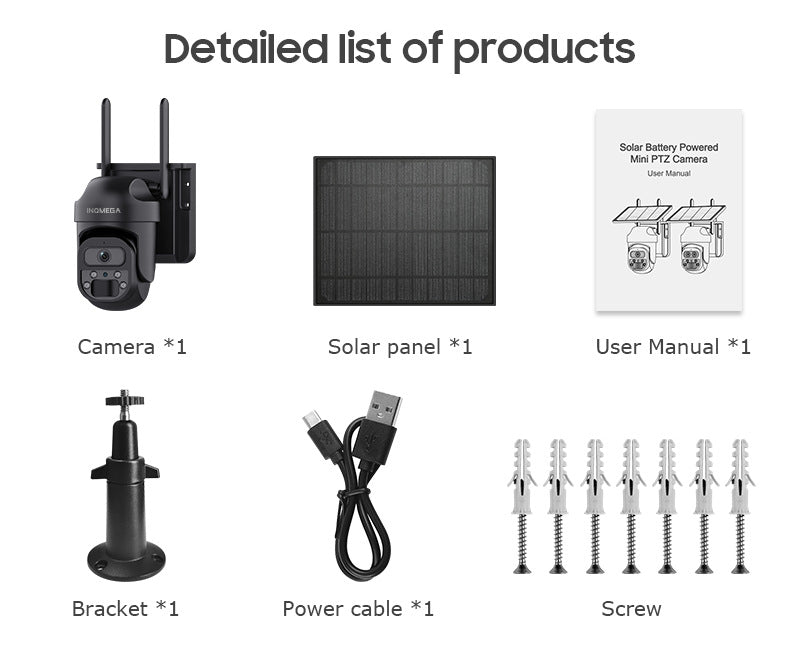 4G Solar Surveillance Camera Full Color Night Vision Network wif Low Power Gimbal Low Power Consumption Monitoring