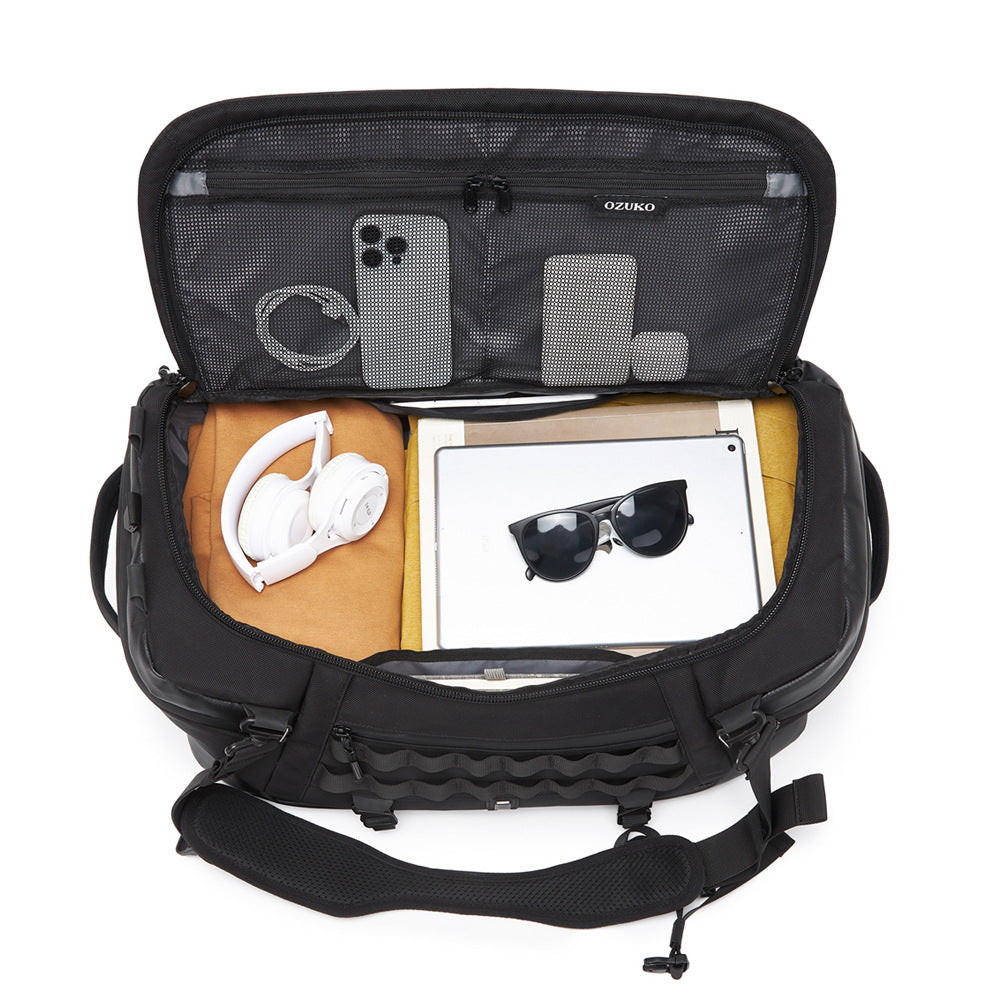 Men's Travel Bag Multifunctional Sports Fitness Bag Large Capacity Waterproof Travel Bag Business Trip Handheld Backpack