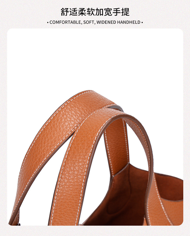Fashionable Women's Basket Bucket Bag, Single Shoulder Underarm Mommy Versatile Handbag, Bride Wedding Bag