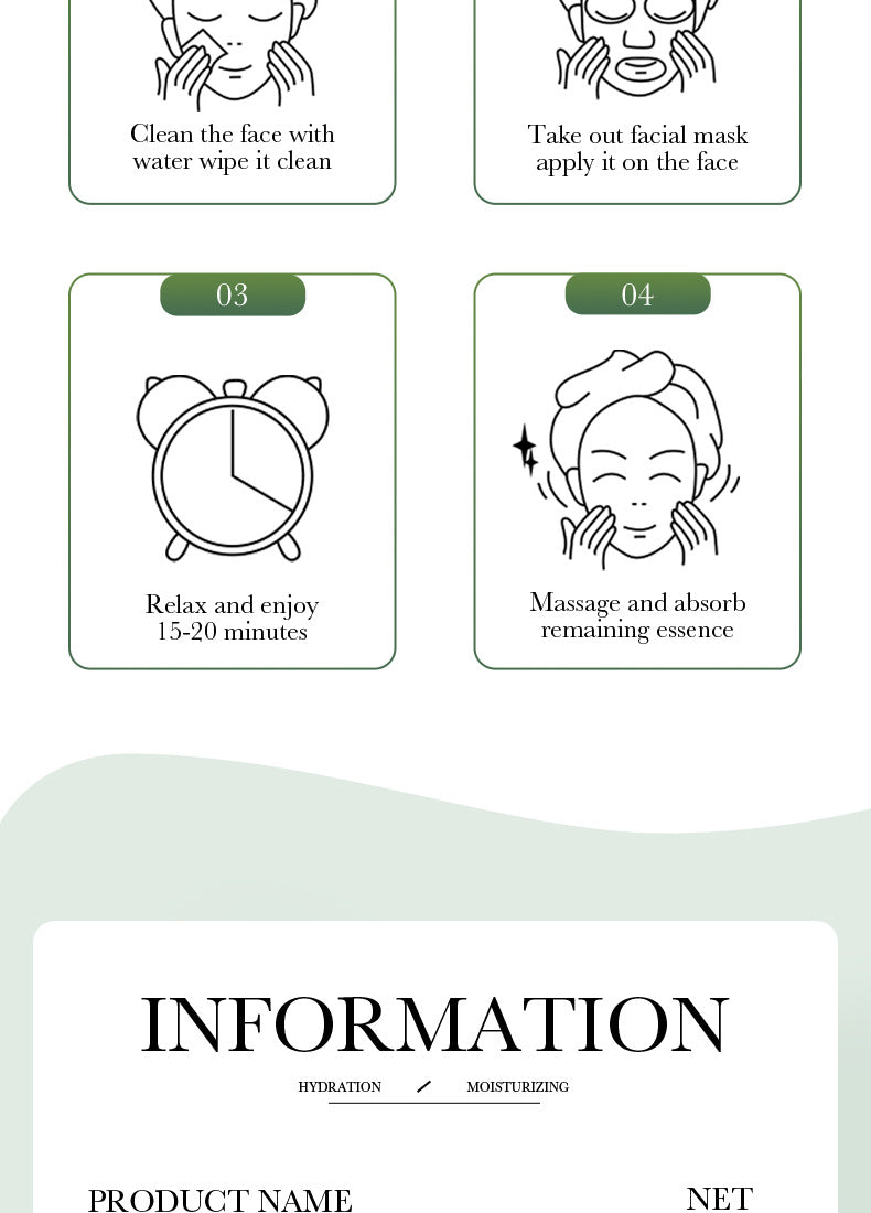 Full English Mask BIOAOUA White Truffle Moisturizing Caviar Nourishing Resurrection Grass Hydrating  Wholesale