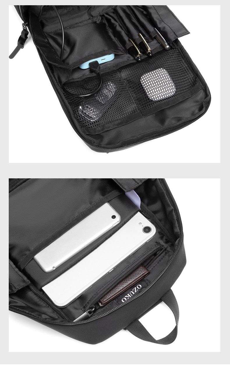 ozuko New Oxford Cloth Chest Bag Outdoor Men's Shoulder Bag Casual Waterproof Men's Bag Single Shoulder Crossbody Bag