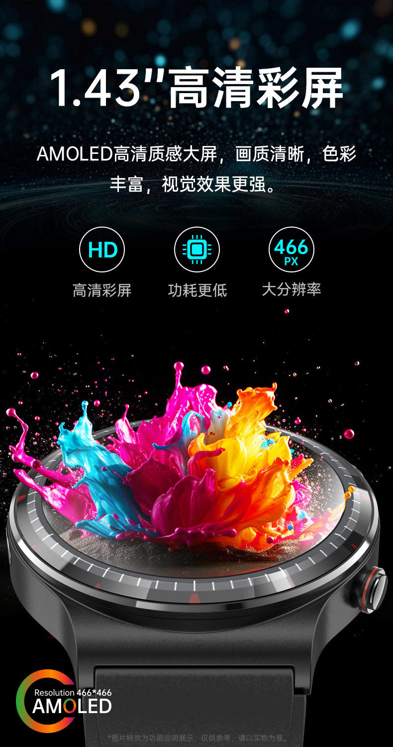 g08One-click Micro Health Check Smart Watch nfc Access Control Leather Electric Test Blood Sugar Uric Acid Detection Smart Watch Wholesale