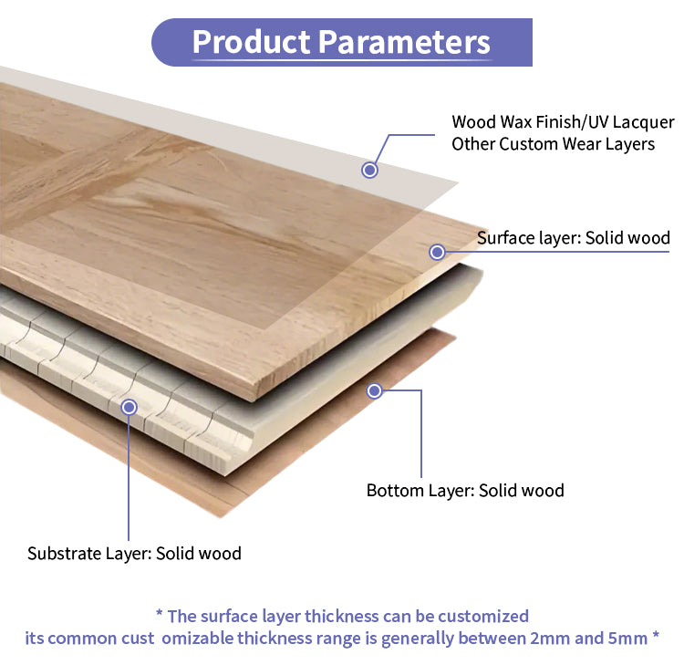 ENF Certified AB Grade Black Walnut Click Lock Three-Layer Engineered Wood Flooring Waterproof Anti-slip Outdoor & Indoor