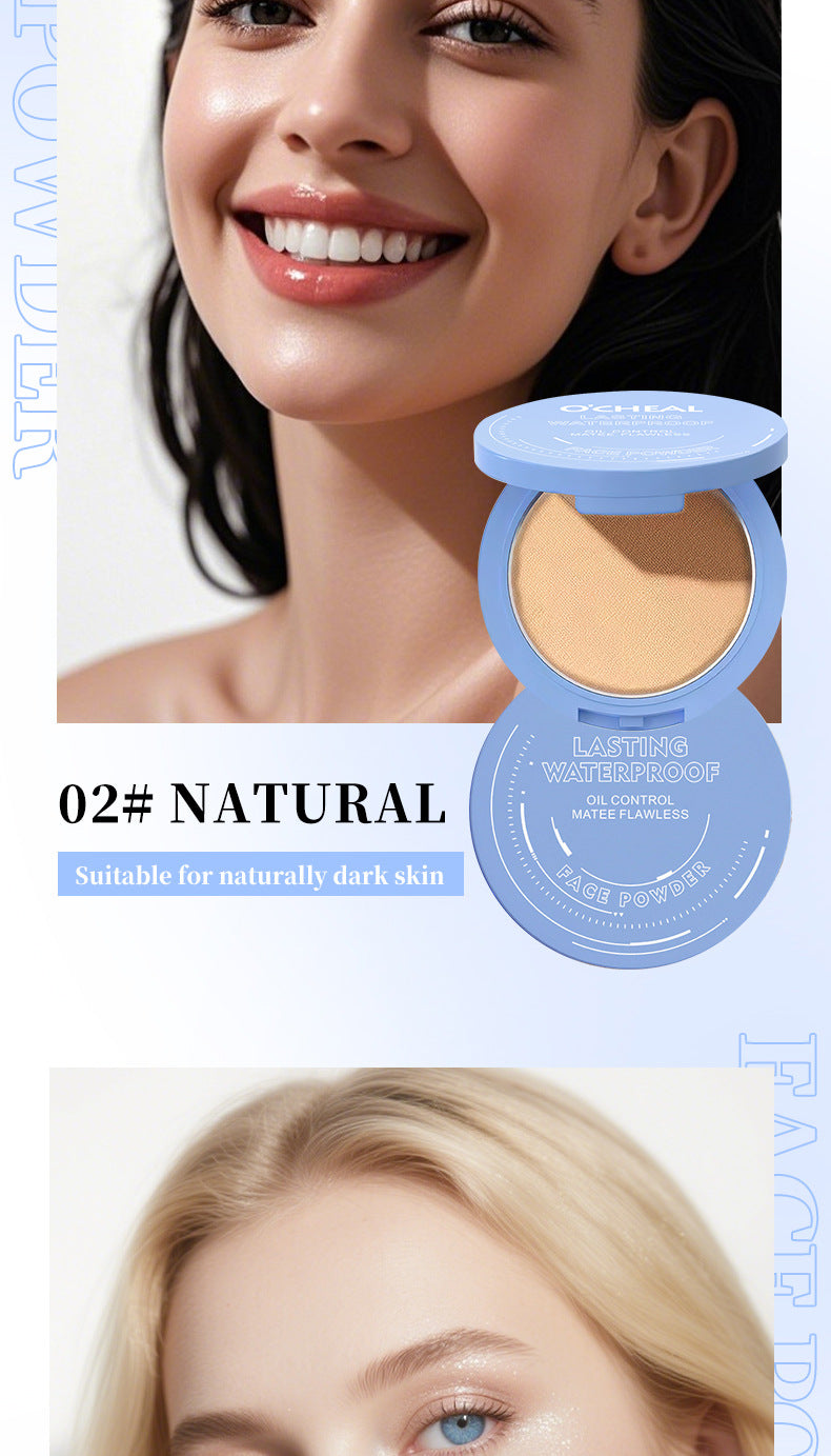 OCHEAL Ouqianya Oil Control Powder Long-lasting Waterproof Matte Setting Powder10g Packaging