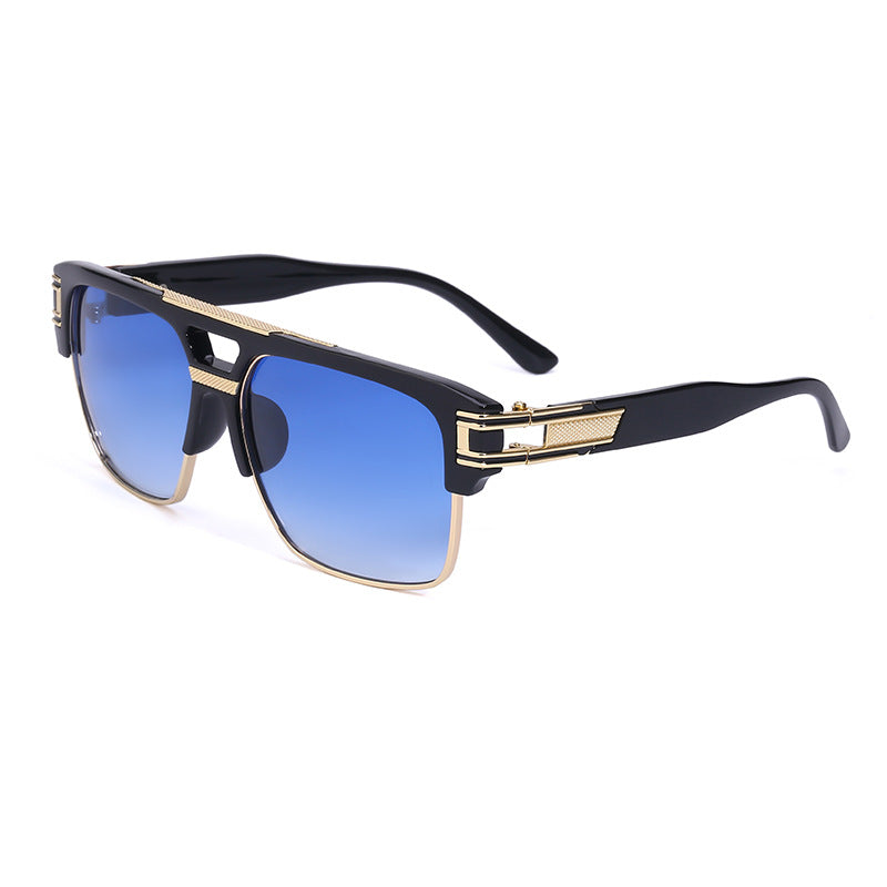 Glasses for Men Driving Special European and American Large Frame Sunglasses Men's High-end Sense Retro Trend Sunscreen Sunshade Full Frame Sunglasses
