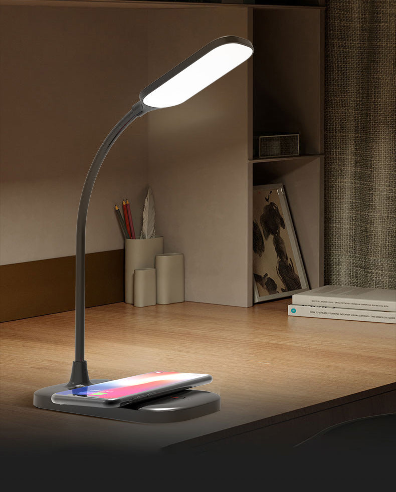 Mobile Phone Wireless Charging Eye Protection Desk Lamp Three-Level Adjustment Multi-Function Smart Desk Lamp Student Dormitory Special Reading Desk Lamp