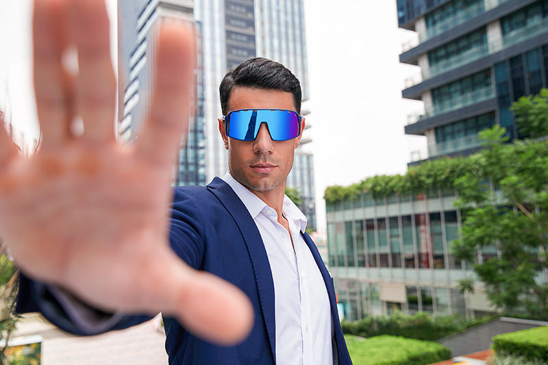 New Colorful Cycling Glasses for Men1998One-piece sunglasses European and American fashion outdoor sports sunglasses