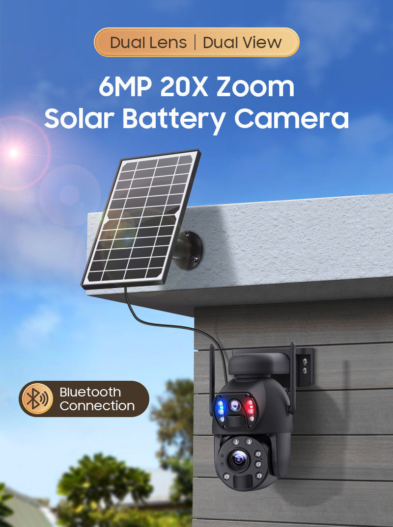 Factory direct sales4G Binocular6MP HD Outdoor Gun Ball Solar Camera202x Zoom Night Vision Camera