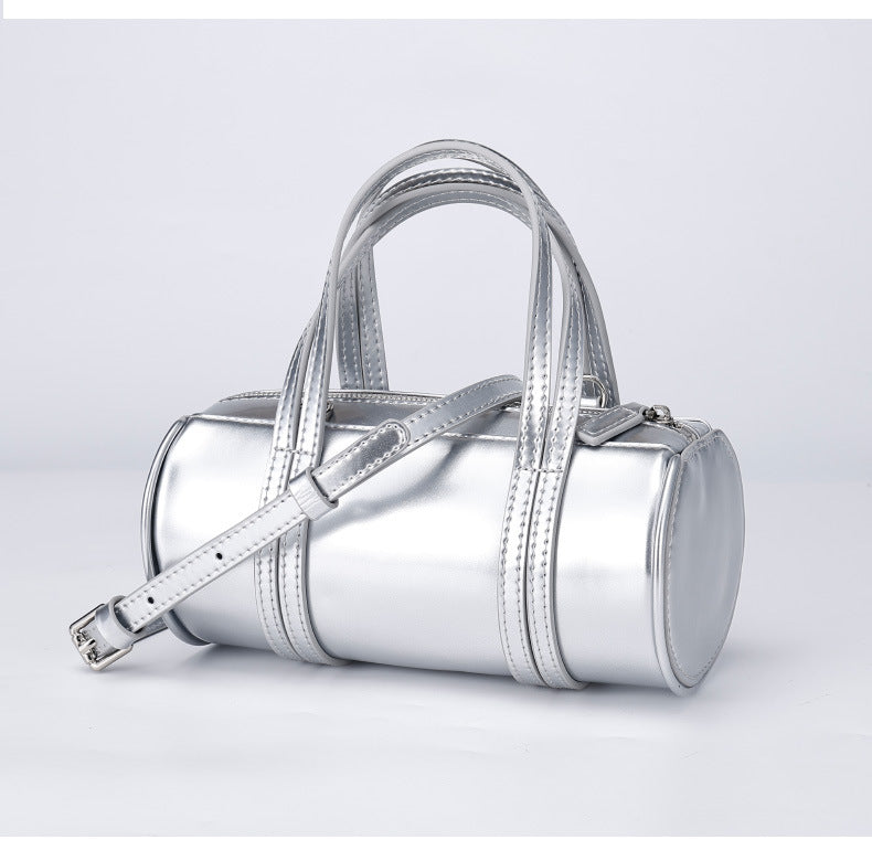 Korean Style Underarm Bag for Women, New Versatile Single Shoulder Fashionable High-End Korean Version Casual Soft Handheld Cylindrical Women's Bag