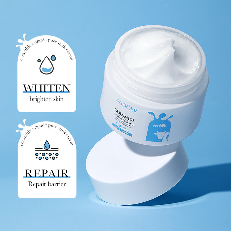 Milk Moisturizing Cream50g SADOER Ceramide Moisturizing and Rejuvenating Face Cream Cross-Border Wholesale