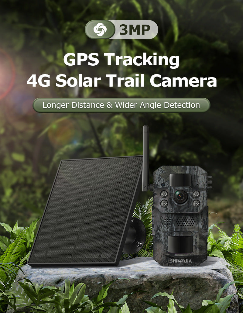 Camouflage4G Install Solar Camera Hunting300Wan Gaoqing GPS Positioning Infrared Night Vision Remote Camera