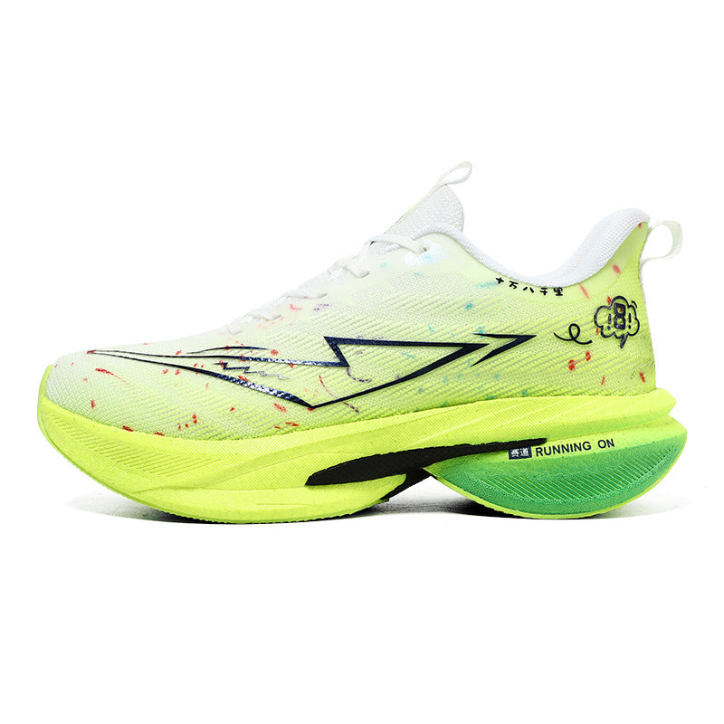 Spring and Summer Rebound Shock Absorption Carbon Plate Support Running Shoes Mesh Breathable Sports Shoes Lightweight Shock Absorption Anti-Slip Running Shoes