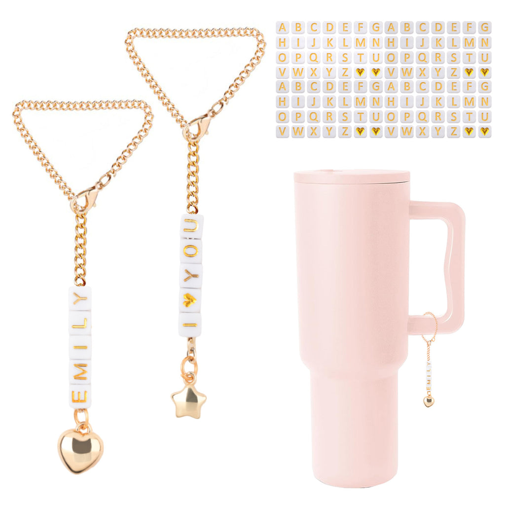 New Couple Bracelet Jewelry Chain diy Acrylic Colorful Heart Letter Cup Chain Accessory