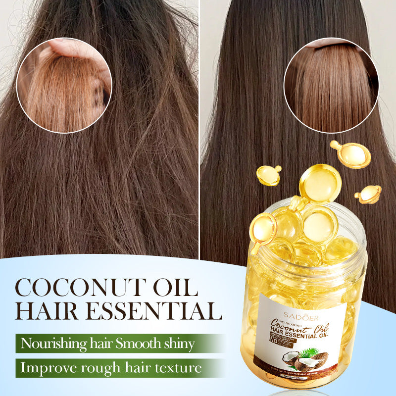 Full English Coconut Oil Smooth Conditioner SADOER Nourishing and Smooth Hair Care Essential Oil Capsules  Wholesale