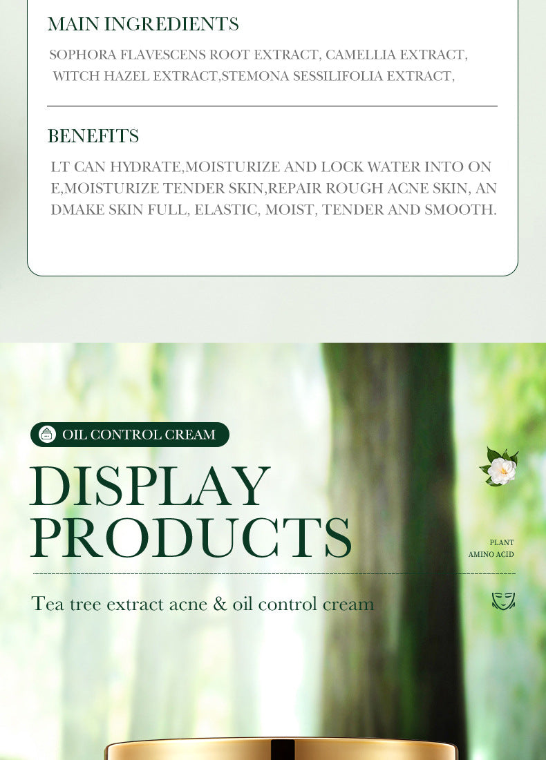 Full English Tea Tree Skincare Set SADOER Cleansing, moisturizing, hydrating five-piece set for  foreign trade wholesale