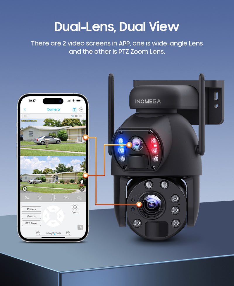 In-stock Solar Camera Dual Lens4G Outdoor HD Surveillance202x Zoom Camera Intelligent Surveillance