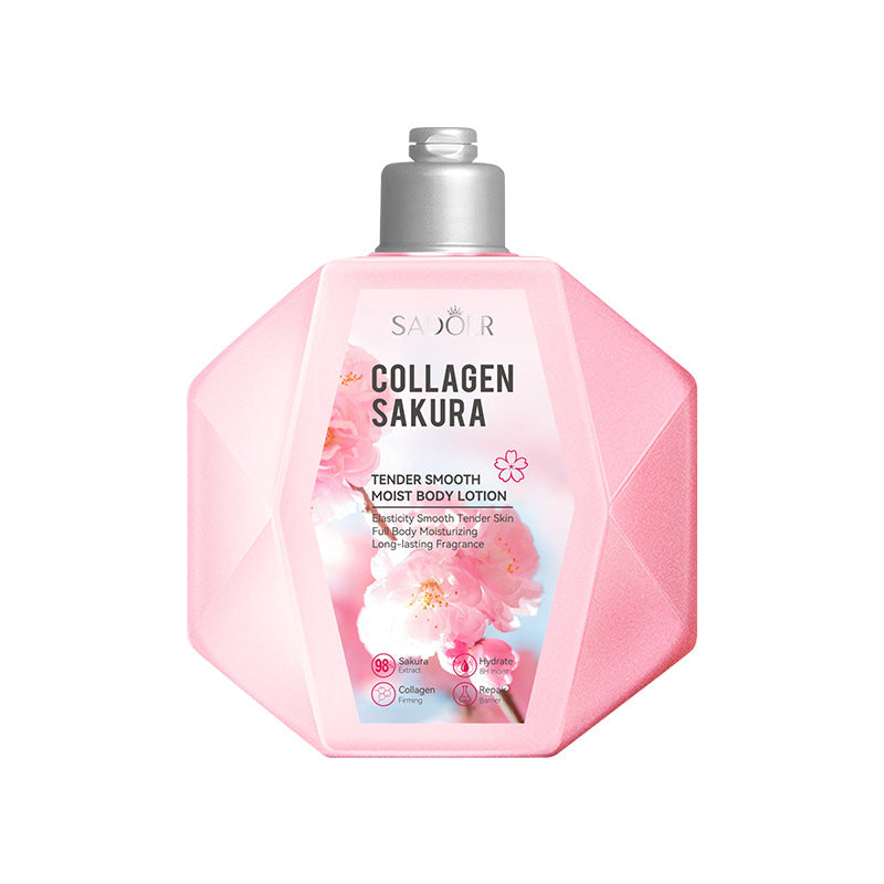 Sakura Body Lotion300ml SADOER Collagen Tender and Smooth Skin Lotion Cross-Border Wholesale