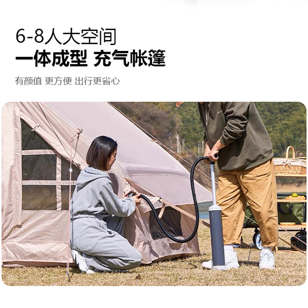 12Square Camping Inflatable Tent Outdoor Camping Two Rooms One Hall Tent Canopy Rainproof Exquisite Camping Cabin