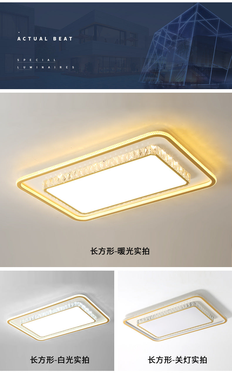 2025New Year's New Lamps Living Room Lamps Modern Simple Atmosphere Ceiling Lamps Light Luxury Crystal Lamps Restaurant Lamps Bedroom Lamps