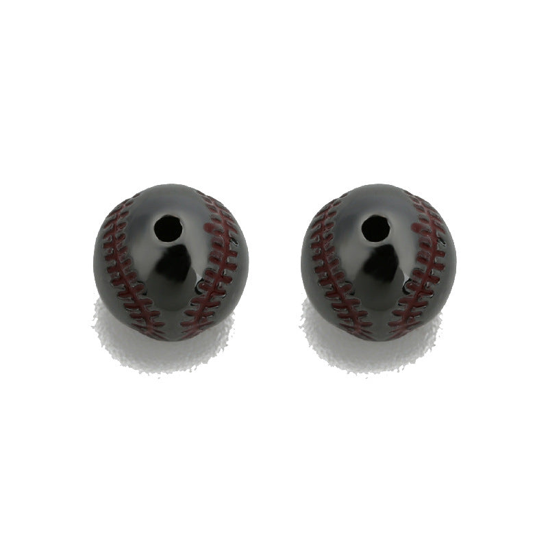 diy Baseball Beads Men's Beaded Bracelet Loose Beads Accessories Jewelry Women's Bracelet Small Items Wholesale10mm