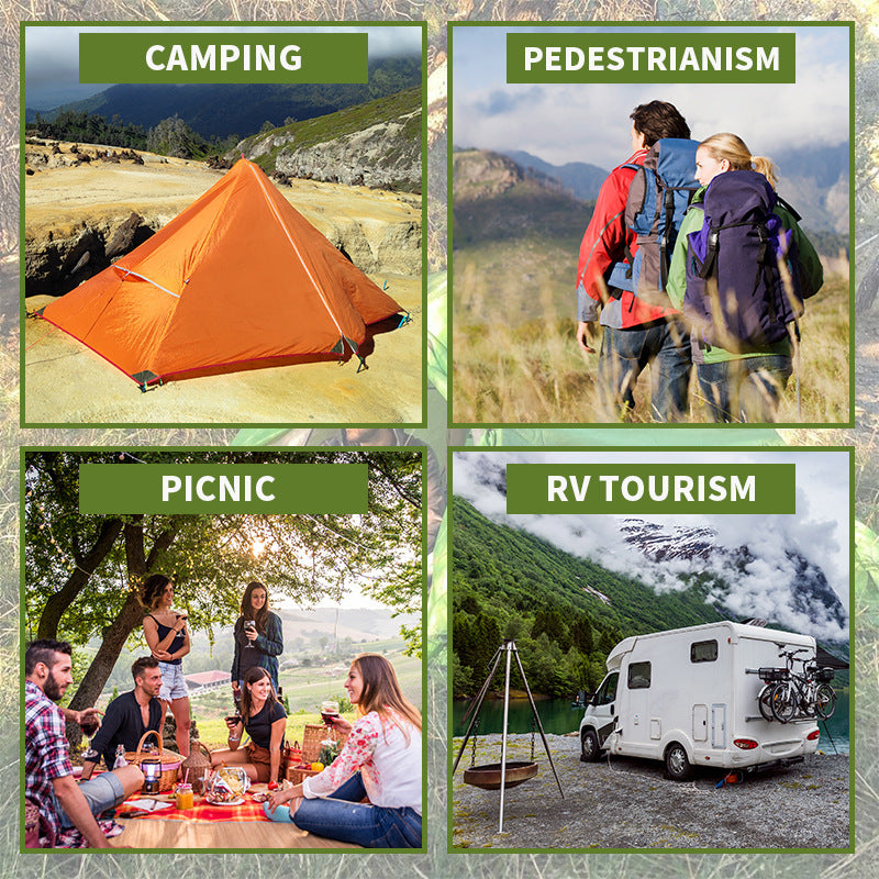 Wholesale Camping Tableware Set11pcs Outdoor camping barbecue travel supplies stainless steel bowls chopsticks plates cups