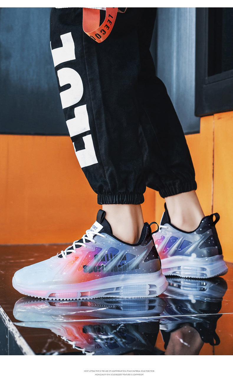 2025Summer New Fashion Luminous Trendy Shoes Casual Breathable Comfortable Men's Shoes Non-Slip Wear-Resistant Sports Running Shoes