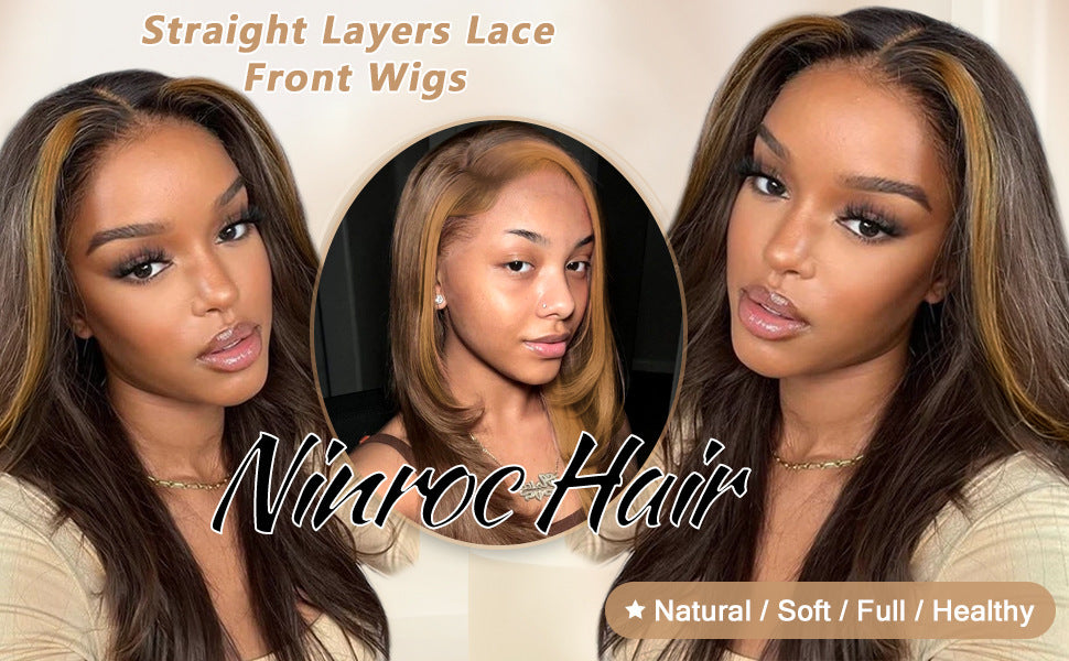 No Shedding No Tangle Straight Layers Lace Front Wig