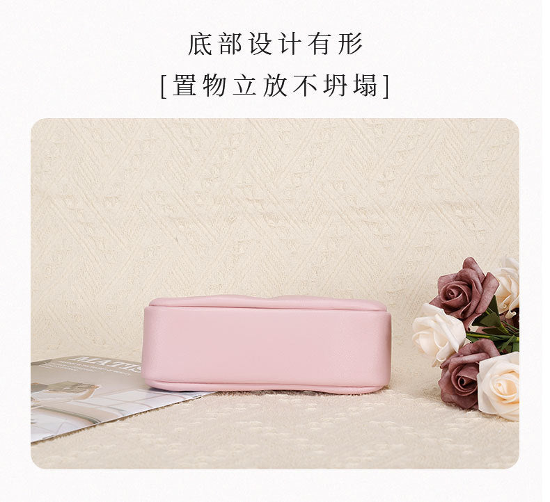 Korean Version New Niche Design Cloud Shoulder Bag Wrinkled Versatile Textured Mini Crossbody Bag Chain Women's Bag
