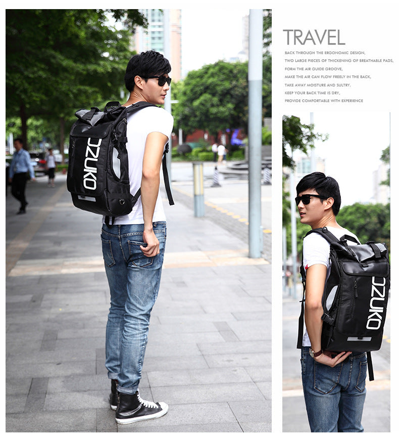 Trendy Brand Backpack for Men, College Student Bag, Oxford Cloth Laptop Backpack, Business Commuting Casual Men's Backpack