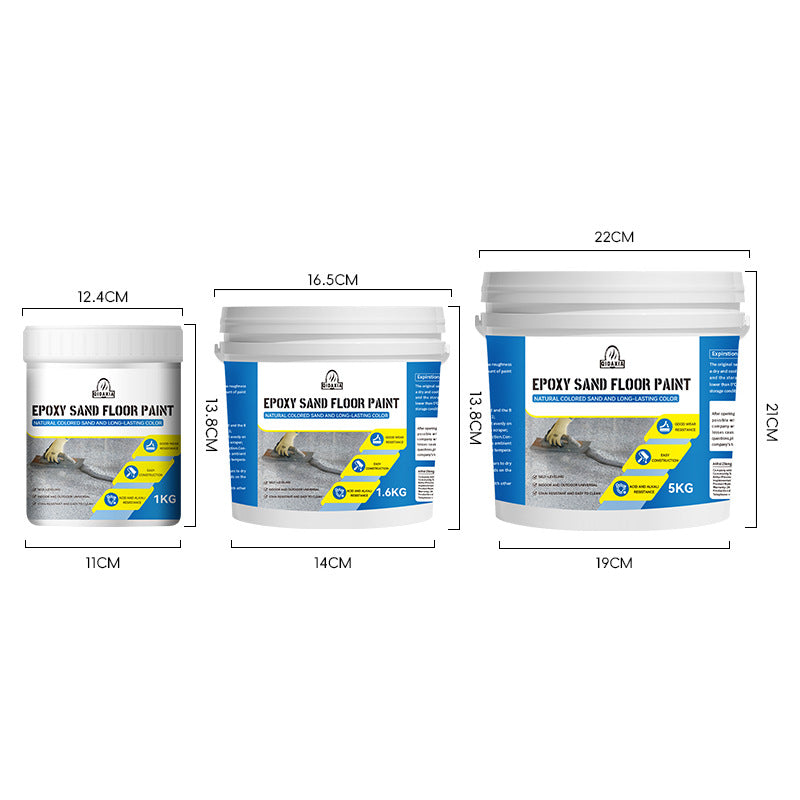 Epoxy Color Sand Self-Leveling Floor Paint Indoor and Outdoor Wear-Resistant Non-Slip Cement Floor Paint Pure Natural Imitation Marble Paint
