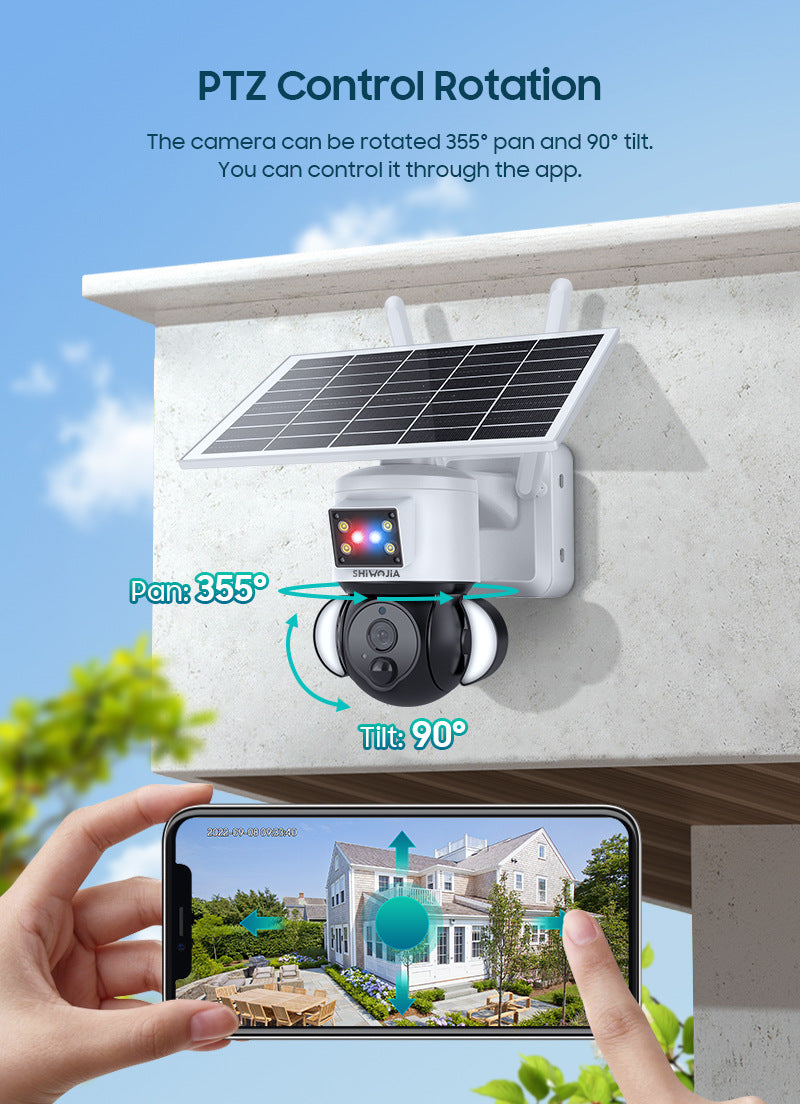 Factory direct sales solar low-power garden camera outdoor alarm surveillance camera40010,000 Pixels