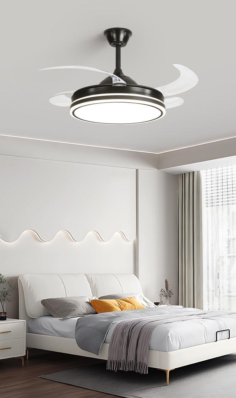 2025New Modern Minimalist Ceiling Fan Light Living Room With Electric Fan Chandelier Dining Room Bedroom421-inch Invisible Fan Light