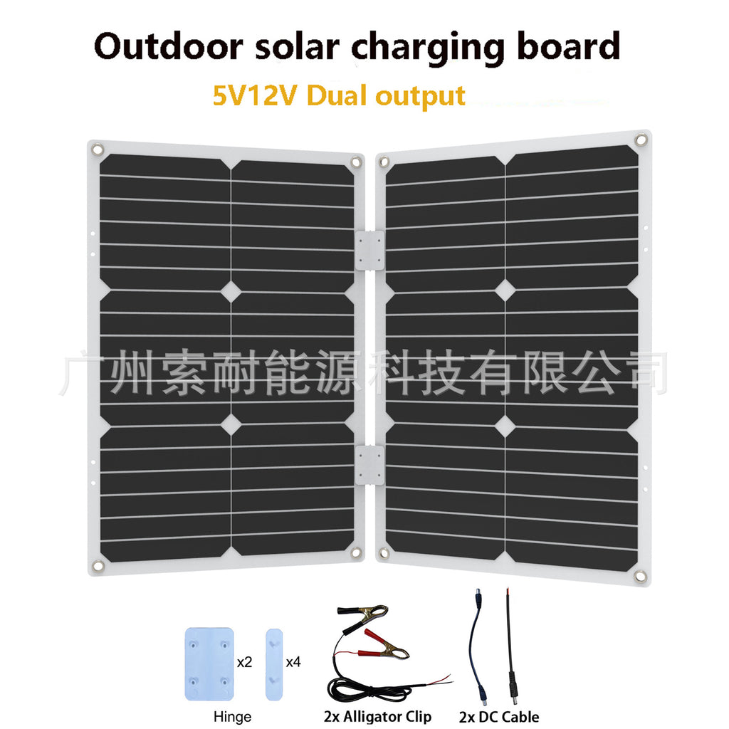 Monocrystalline Solar Charging Panel18W 36W 54W 72W Solar Panel5V Double USB Export Platform
