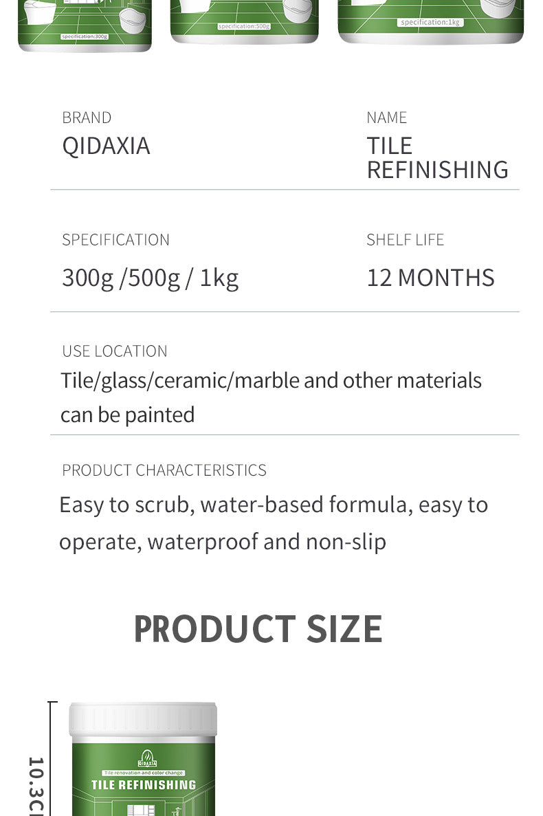 Xiyin Water-Based Tile Paint Bathroom Floor Tile Renovation Paint Special Paint Wear-Resistant Glass Color-Changing Paint Tile Paint