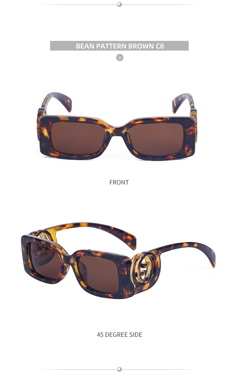 New Fashion Square Frame Sunglasses for Women, Unique Small Frame Sunglasses for Men, Wholesale Glasses sunglasses