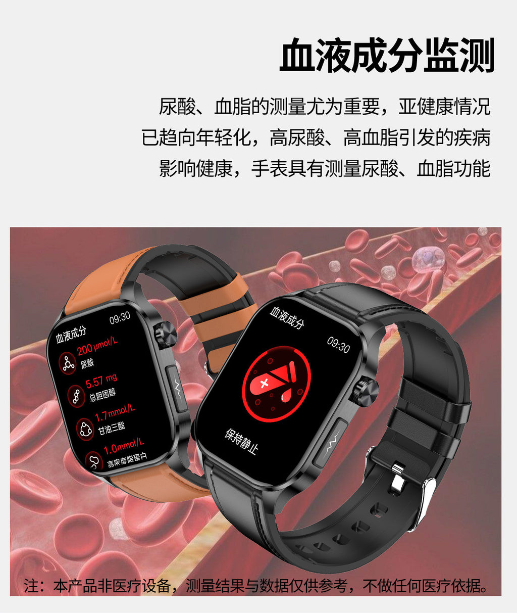 et580Smart Watch HD Screen ECG Electrocardiogram SOS Blood Pressure Smart Watch Health Smart Watch