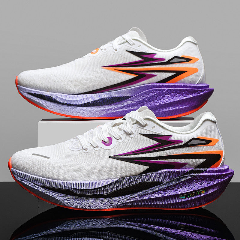 Fashion Four Seasons New Popcorn Carbon Plate Breathable Couple Running Shoes Comfortable Unisex Sports Shoes