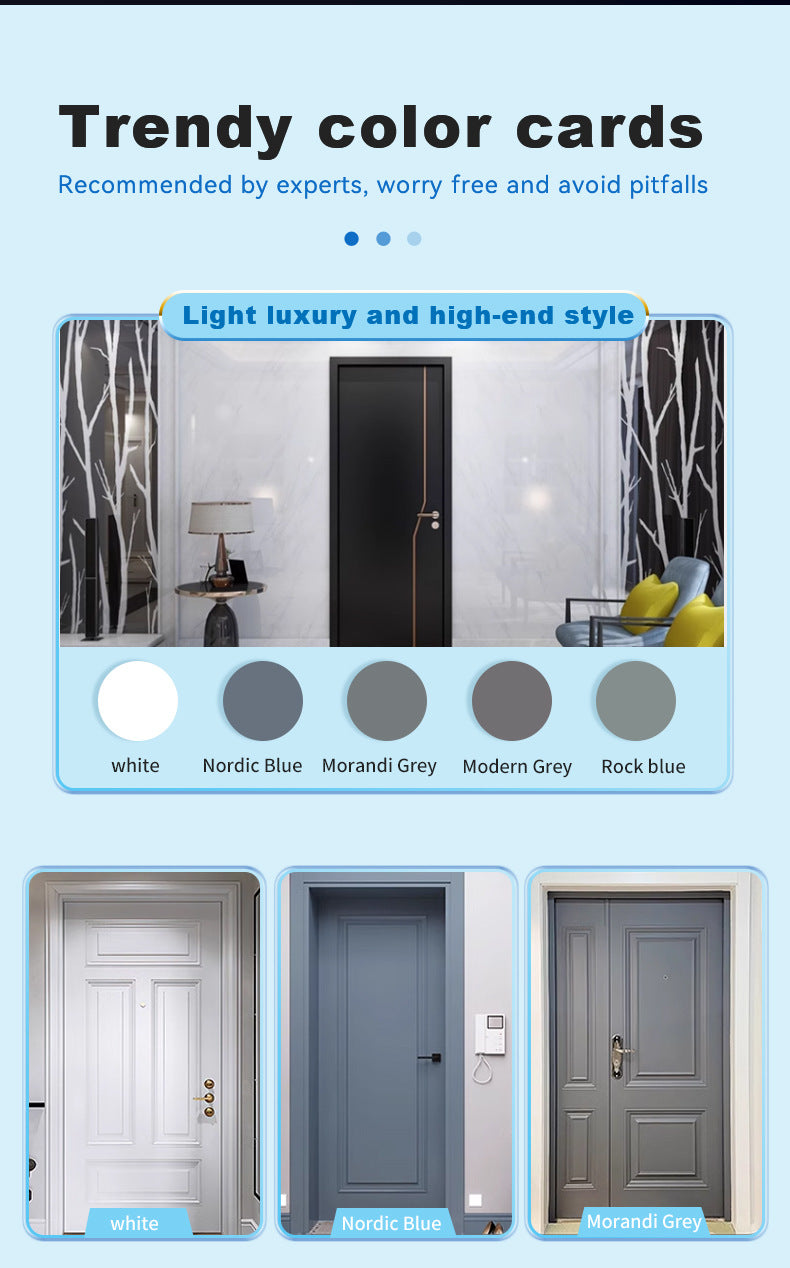Anti-theft Iron Door Paint Metal Aluminum Alloy Iron Door and Window Renovation Color Change Rust-Proof Water-Based Paint Latex Paint