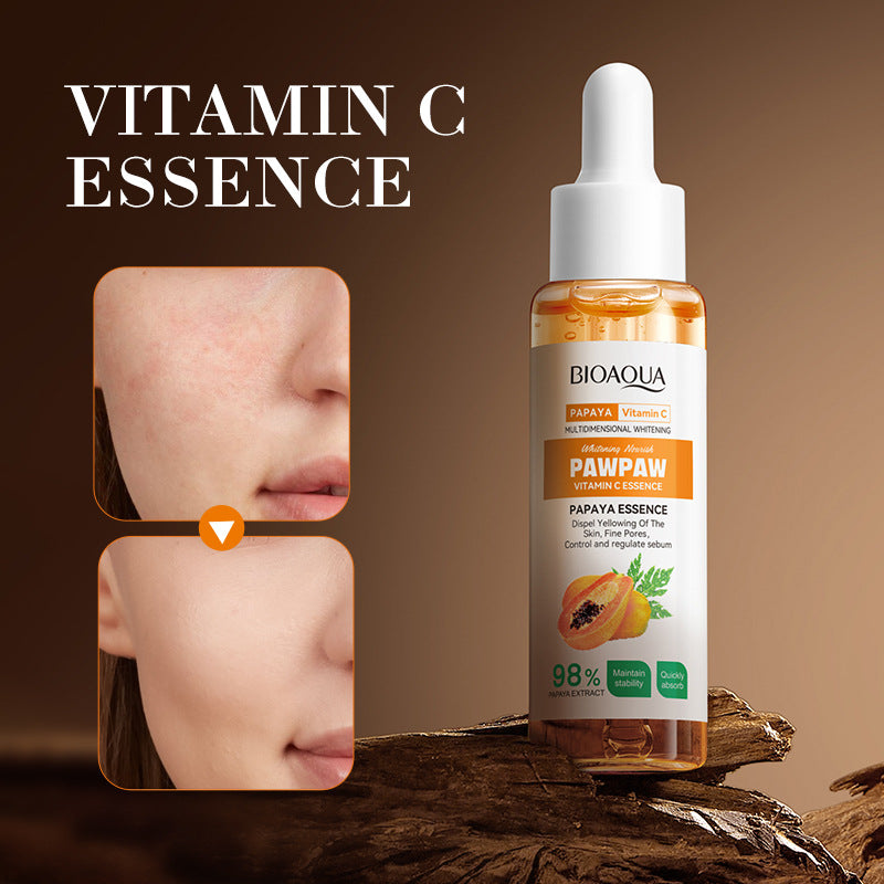 Papaya Vitamin C Essence30ml BIOAOUA Moisturizing and Hydrating Wholesale for Cross-Border Trade