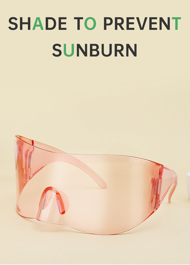 Outdoor Cycling Mercury Sunglasses for Women, European and American Style, Large Frame, Sun Protection Sunglasses for Men, Sports Windproof Glasses shades