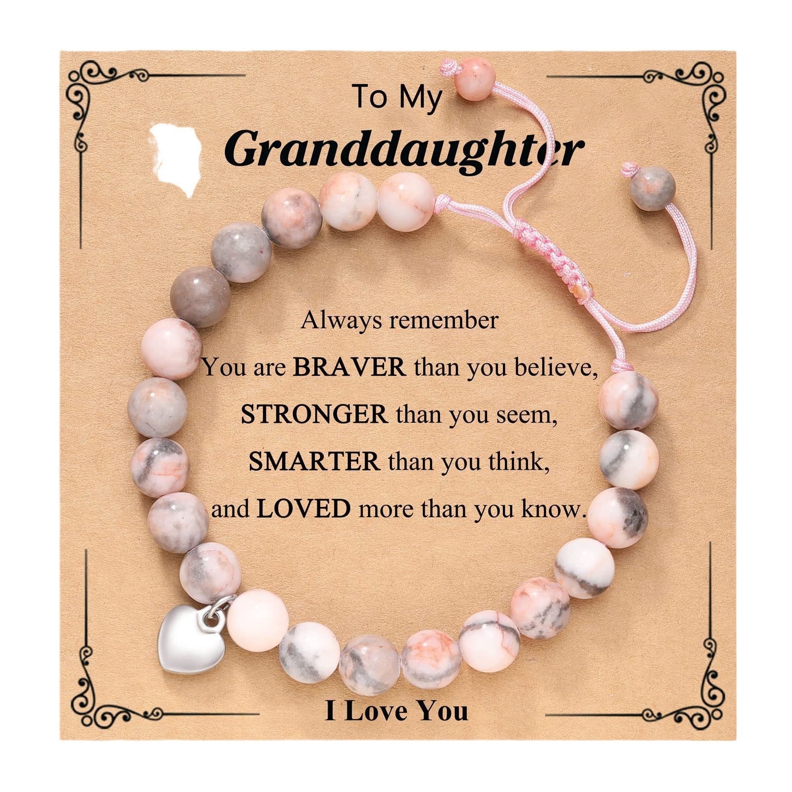 Single Circle Bead Heart Bracelet Triple Protection Magnetic Adjustable Handmade Woven Bracelet Graduation Season Gift Bracelet