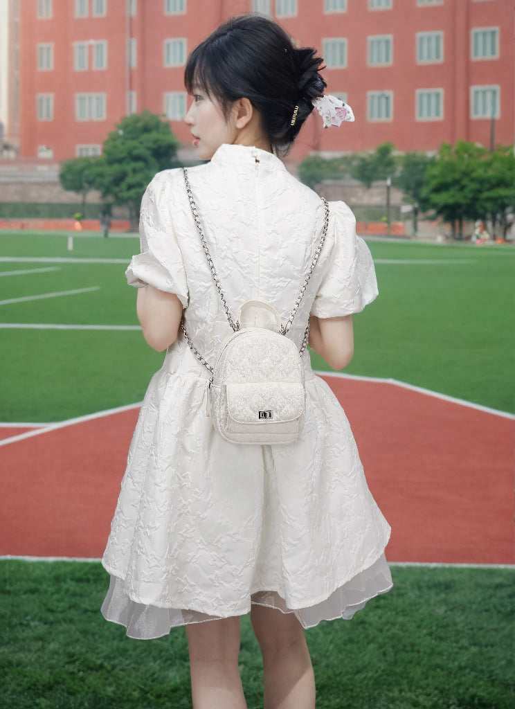 Chanel Style Quilted Chain Backpack New Simple Japanese and Korean Style Cute Mini Handbag for Women