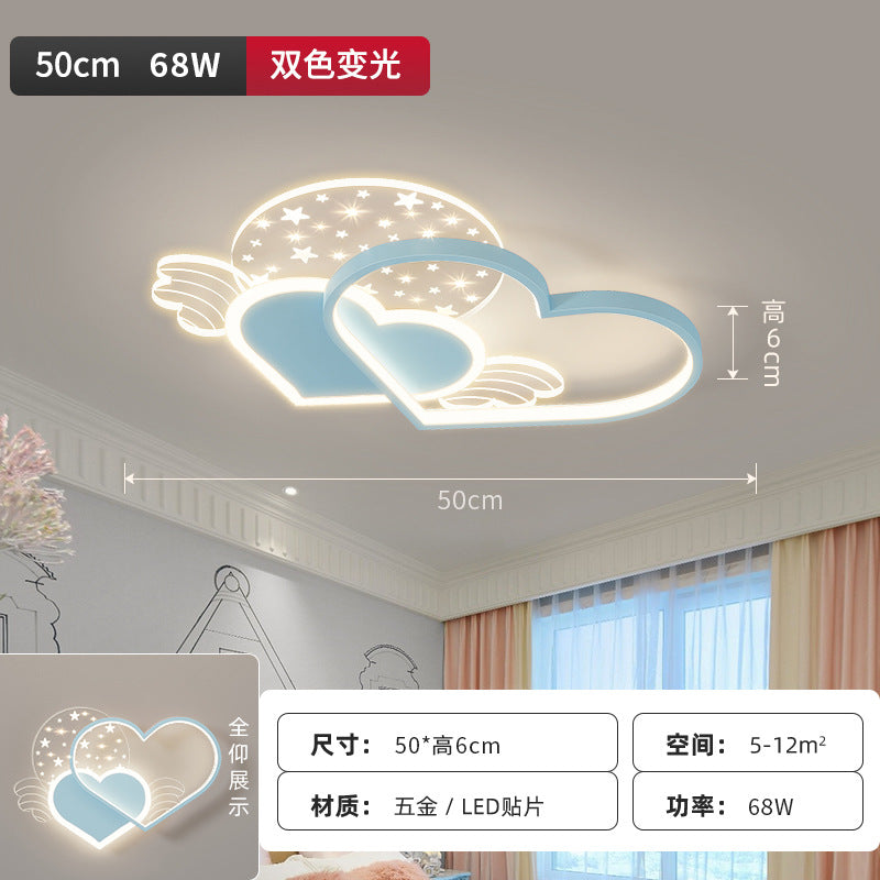 Children's Room Bedroom Lamp Boys Girls Pink Creative Cartoon Ceiling Lamp Cozy Romantic Room Lamp Master Bedroom Lamp