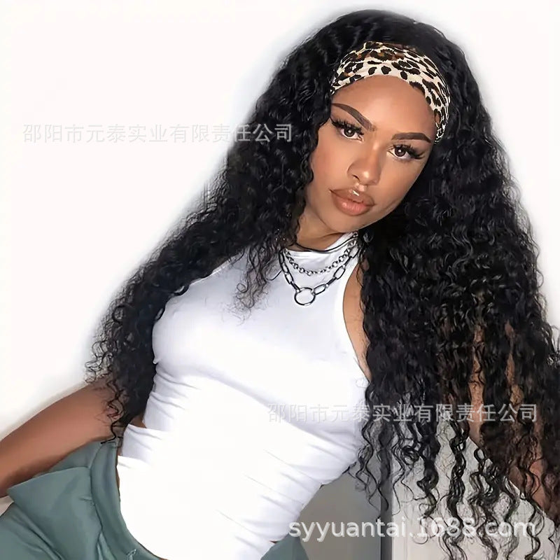 Curly Headband Wig Human Hair 10-24 Inch Headband Wigs